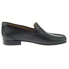 Alex D  fargo  Venetian Loafer  Men s Slip-on Leather Shoes  Black Snake