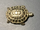 Vintage 1970 s Avon Candid Gold-tone Turtle Solid Perfume Compact Case