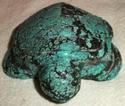 Antique Early Zuni Or Pueblo Carved Turquoise Turtle Fetish Vafo