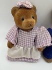 Vintage Lot Of 2 Teddy Bears 4    Small Dressed Plush Bears     Damaged