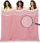 Oversized Turkish Beach Towel Blanket Extra Large 82 x88    208x224cm    Coral