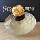 Yves Saint Laurent Collectible Perfume Bottle Gold Cap Glass Display Vintage