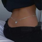 Luxury Rhinestone Double Chain Crystal Water Drop Waist Belly Chain For Women