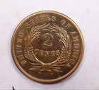 1864 Two Cent Piece   Large Motto   Uncirculated Detailed Coin  Store  2c0011