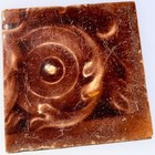 2 Antique Victorian Corner Tile Kensington Tile Co  newport Ky  Burgundy 3 X 3   