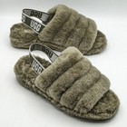 Ugg  fluff Yeah Slide  Women s Sheepskin Slippers   Comfort Shoe  burnt Olive  8