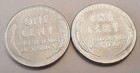 1943 S Lincoln Steel Wheat Cent   Penny Set  2 Coins  Ave Circulated  free Ship 