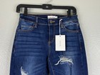 Cello Women Size 1 Denim Jeans Mid Rise Ankle Skinny Distressed Nwt