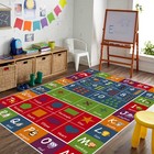 Abc Educational Area Rug - Alphabets Numbers Fun Kids Game Rug Carpet - Carto   