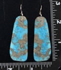 Native American Santo Domingo Kewa Turquoise Slab Earrings
