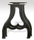 Pair Of Finished Heart Industrial Machine Cast Iron Table Legs