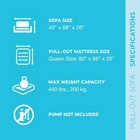 Intex Inflatable Pull-out Sofa  Velvety Surface  2-in-1 Valve  Cupholder  46    