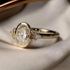 2 Ct Oval Cut Lab-created Diamond Women s Wedding Ring 14k Yellow Gold Finish