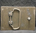 Xe05149 Very Cool Vintage 1970s    hunting Dogs    Animal Mens Brass Belt Buckle