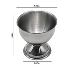 4packs Stainless Steel Egg Cups  Soft Boiled Hard Boiled Egg Tray  Metal Sin