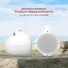 Pyle Waterproof Marine Wakeboard Tower Speakers - 6 5in Dual Subwoofer  200 W