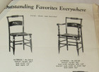 Vtg 1949 Siler City  Nc Chair Company Illustrated Advertising Sheets  price List