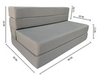 Lounger Folding Foam Mattress  Portable Sleepover Sofa Bed 6 X 48 X 80 Gray