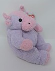 Baby Ty Moocowbaby Cow Plush Rattle Purple Pink 12  Soft Toy Stuffed Animal Mwmt