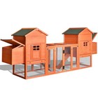 Outdoor Wooden Chicken Coop 124  Large Hen Cage Rabbit House Bunny Hutch W  Door