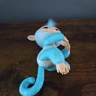 Fingerlings Interactive Baby Pet Turquiose Blue Glitter Monkey Wowwee- Works