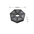 Round Weekly 7 Days Tablet Medicine Storage Pill Box Organizer Container Case