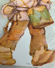 Mary Hamilton  Legend Of The Drummer Boy  Lrg Card  Vtg Christmas Greeting Card
