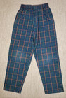 Oshkosh True Vintage 90 s U s a Denim Green Blue Orange Plaid Denim Pants 5t Euc