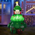 6ft Height Inflatable Led Lighted Christmas Tree Blow Up W  Santa   Gift Boxes