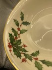 Lenox China Holiday Pattern 9 5    Serving Bowl Inside Berries leaves gold Trim  r