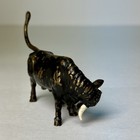 Antique Austrian Vienna Cold Painted Bronze Bull Figurine Victorian 19th Century