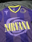 Nirvana Purple Yellow Graphic Jersey Shirt Xl Original Band Logo Rock Music