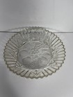 Vintage Federal Clear Glass Pioneer Intaglio Fruit Pattern 10 Inch Bowl Serving