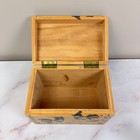 Vintage Recipe Box Woodpecker Hand Painted Wood Ware Box Roosters Japan  Lid