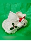 Vintage Relpo Santa Vw Beetle Planter 5  Ceramic Retro Holiday Decor Kitsch Car