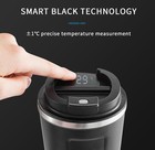 510ml Vacuum Insulated Coffee Cup Travel Mug Stainless Steel Temperature Display