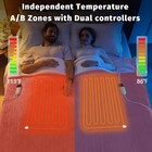 Heated Electric Blanket King Size 90 X 100 Dual Control 10 Heating Levels Hours