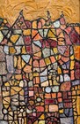 Vintage Mcm Abstract Textured Oil Painting Art Mid Century Modern Signed Gerber