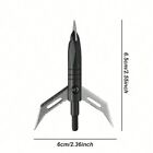 12pcs Hunting Broadheads 100 Grain Archery Broadheads New Stell Broadheads Black