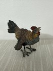 Beautiful Antique Austrian Vienna Cold Painted Bronze Figure Of  Hen