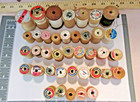 Lot 39 Vtg  Empty Sewing Wooden  s-m-l  Spools crafts-mixed- Diff  Companies 