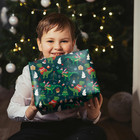 Dinosaurs Christmas Wrapping Paper - 6 Jumbo Xmas Sheets 28 x40  With Santa - Ha