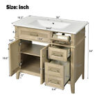 36inch Bathroom Vanity With Sink bathroom Cabinet W cane Woven Doors   3 Drawer