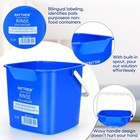 6 Quart Red green blue Detergent And Sanitizing Cleaning Bucket With 3pcs Cloth