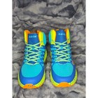 Nwb Hi-tec Destructor Logo Mid Blue Aqua Yellow Hiking Trail Shoes Size 10 5