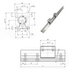 2xsbr16 Linear Rails 300-1500mm Fully Supported Shaft 4pcs Sbr16uu Bearing Block