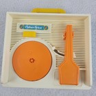Original Fisher Price Record Player  With All 5 Records Works As Should- Vintage