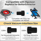 Better Extractor Hose Kit For Shop Vac compatible With Ripclean add Hard Bristle