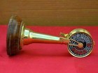 6   Brass Telegraph Made Ship Engine Room With Wooden Base Gift Item
