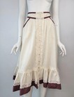 Xs s Vtg 70s Gunne Sax Skirt Jessica s Gunnies Beige Calico Cottage Core Prairie